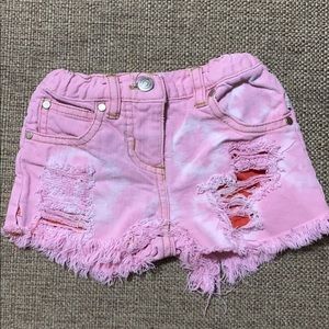 Distressed - tie dye shorts